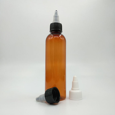 Botellas de plástico transparente con panel de etiqueta personalizado y acabado de cuello de tornillo