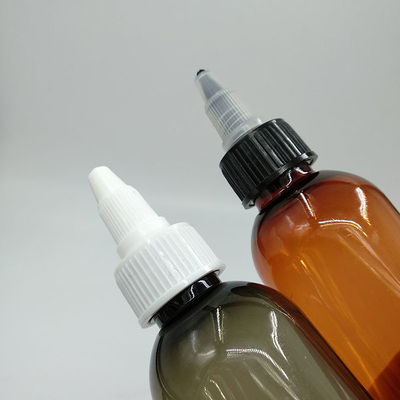 Botellas de plástico transparente con panel de etiqueta personalizado y acabado de cuello de tornillo