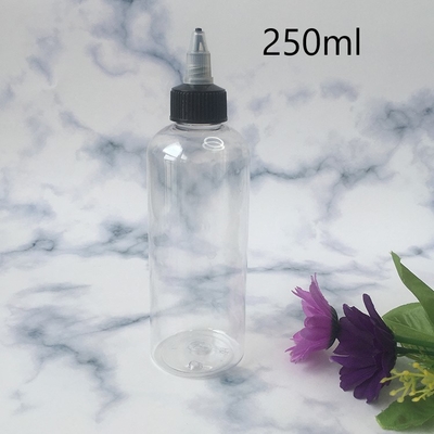 Botellas de plástico de punta de tornillo personalizables en varios tamaños con panel de etiqueta personalizado