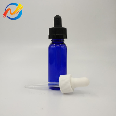 15 ml Logotipo personalizado Botellas de gotero de plástico Superficie lisa Transparente Negro Personalizar