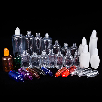 Botellas de goteo de vidrio de vidrio personalizables en varios tamaños Diseño negro transparente