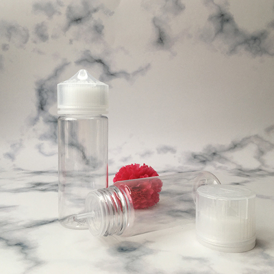 E Botella de PET redonda líquida de variedad de embalaje Cuello a prueba de niños Transparente 10 ml - 100 ml Tamaño