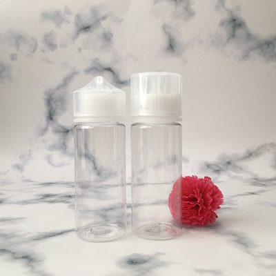 E Botella de PET redonda líquida de variedad de embalaje Cuello a prueba de niños Transparente 10 ml - 100 ml Tamaño
