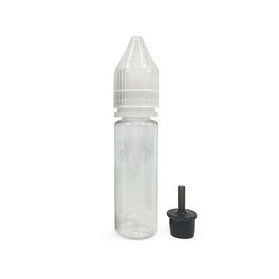 Botellas de líquido transparentes e impresas a medida Tipo de cuello a prueba de niños Varias capacidades