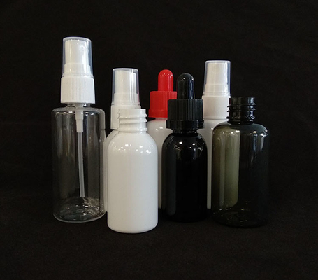 Botellas redondas de spray de PET Diseño transparente duradero Varias opciones de capacidad