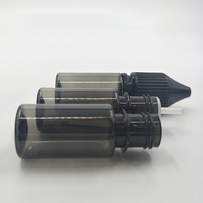Botellas de líquido transparentes personalizadas con tapa de tornillo de forma redonda de varias capacidades