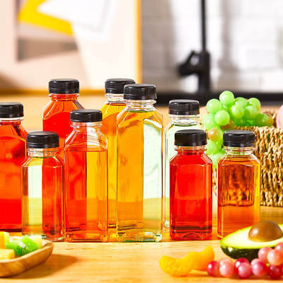 Modernas jarras de té de plástico redondas cuadradas con mango tapa a prueba de fugas Capacidad de 120 ml-500 ml