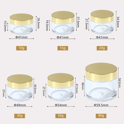 Tarro de plástico cosmético personalizado / Tarro de belleza de plástico con diseño personalizado y opciones de impresión