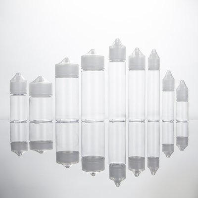 Botellas de logotipo personalizado para líquido E botella de líquido transparente con tapa de tornillo Contenedor de jugo de vape