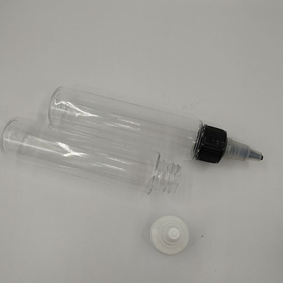 Botellas de plástico de 15 ml con tapa de tornillo con panel de etiqueta personalizado