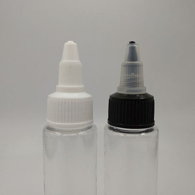 Botellas de plástico de 15 ml con tapa de tornillo con panel de etiqueta personalizado