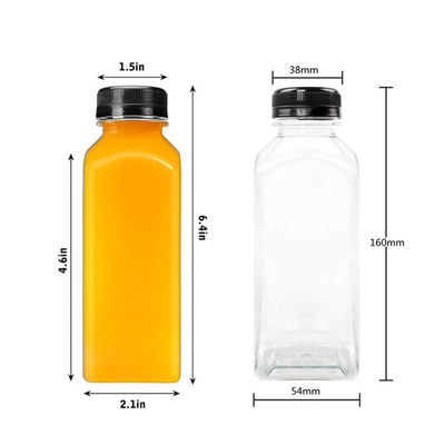 Botellas de té de plástico de diseño moderno a prueba de fugas con mango para bebidas / jugos