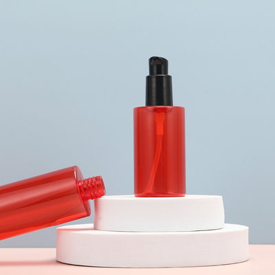 Material de tapa electroplacada UV de plástico Botellas redondas de loción de plástico en variedad PMMA para los requisitos del cliente