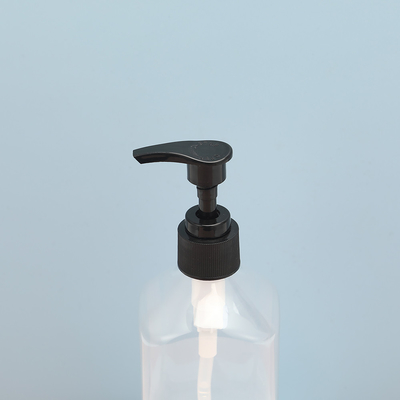 Capacidad de la botella 250 ml Botellas de loción de plástico transparente con material de tapa electroplacada de plástico UV