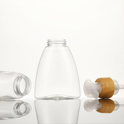 Impresión en pantalla Botellas de loción de plástico construidas con contenedores de cuerpo de PET y cuello de PET para necesidades de envasado cosmético para el cuidado de la piel