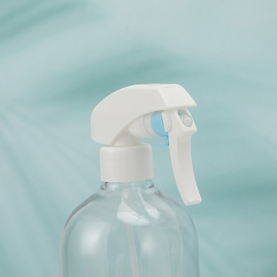 Botellas de loción de plástico transparente con tapa blanca y collar electroplacado UV