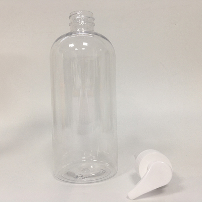 Botella de bomba PETG 20/410 Especificación para champú de cosméticos - Diseño de logotipo personalizable