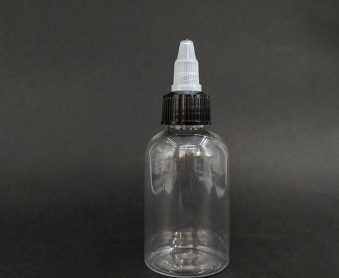 Botellas de plástico transparente con tapa de tornillo con sellado personalizable para almacenamiento de líquidos