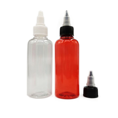Botellas de plástico transparente con tapa de tornillo de 15 ml a 100 ml de capacidad para sello personalizado
