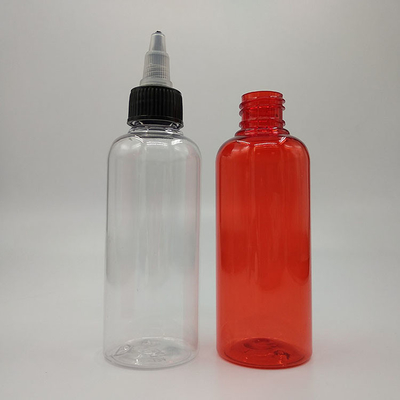 Botellas de plástico transparente con tapa de tornillo de 15 ml a 100 ml de capacidad para sello personalizado