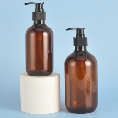 Botellas redondas de bomba de PET reutilizables para 3000pcs Mqq Shampoo de distribución de logotipo personalizado