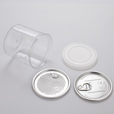 Contenedores de frascos de plástico con sello de papel de aluminio con logotipo personalizable en varias capacidades