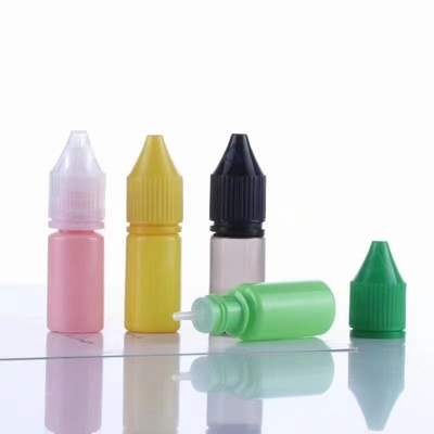 Botella de líquido E transparente redonda a prueba de niños con logotipo personalizado y color de impresión