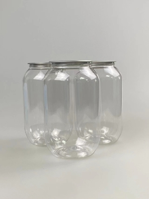 Jar cosmético de plástico liso personalizado con acabado transparente para logotipo y diseño personalizados