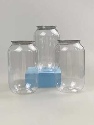 Jar cosmético de plástico liso personalizado con acabado transparente para logotipo y diseño personalizados