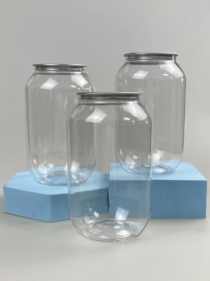 Jar cosmético de plástico liso personalizado con acabado transparente para logotipo y diseño personalizados