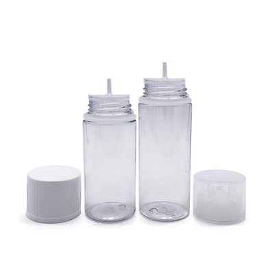 Botella redonda de PET E con tapa de tornillo a prueba de niños Logotipo personalizado Varias capacidades disponibles