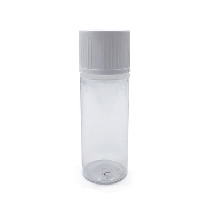 Botella redonda de PET E con tapa de tornillo a prueba de niños Logotipo personalizado Varias capacidades disponibles