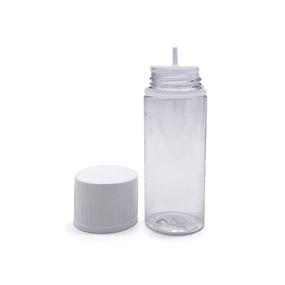 Botella redonda de PET E con tapa de tornillo a prueba de niños Logotipo personalizado Varias capacidades disponibles