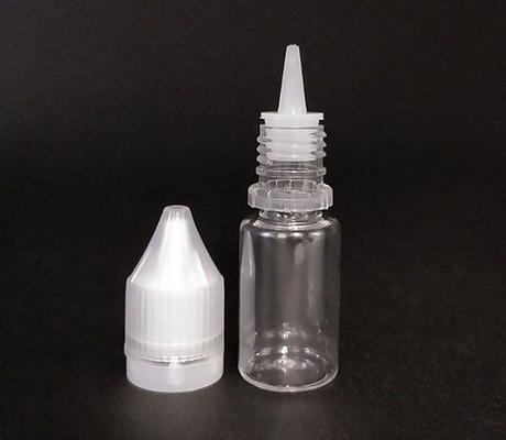 Botellas de líquido redondas E a prueba de niños con impresión a medida Embalaje con tapa de tornillo transparente en varias capacidades