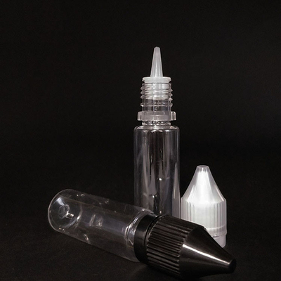 Cuello a prueba de niños botellas de líquido transparentes E Impresión personalizada