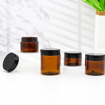 Contenedores de frascos de diseño transparente de aluminio sellados con tapa - de 2 oz a 8 oz de capacidad