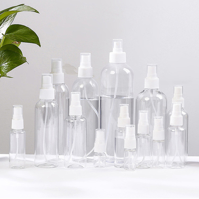Botellas de pulverización de plástico PET para uso cotidiano versátil Capacidad 10ml 15ml 30ml 50ml 60m 70ml 100ml 200ml 500ml