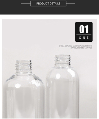 Botellas redondas de PET de plástico de diferentes tamaños para uso diario