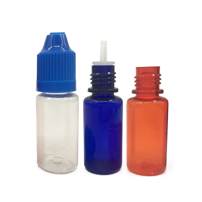 Botella líquida PET E transparente de 10ml 15ml 30ml 60ml 80ml 100ml con impresión de pantalla de logotipo personalizado