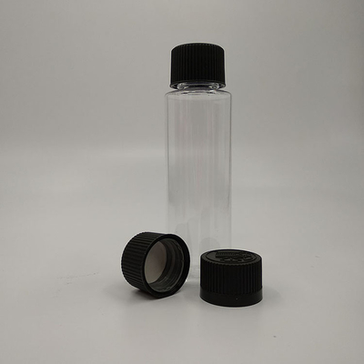 Botellas de plástico de tornillo líquido con panel de etiqueta personalizado
