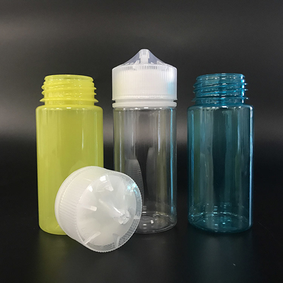 Botellas de PET transparentes y líquidas personalizables tapa de tornillo a prueba de niños Varias capacidades