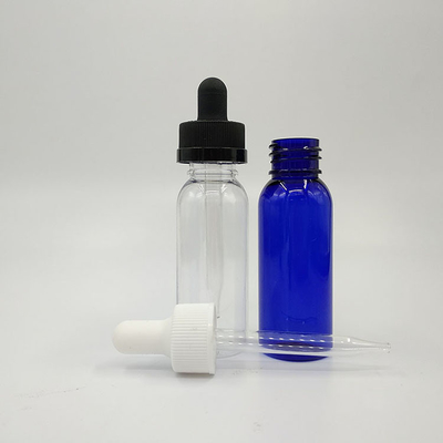 Superficie lisa 2 oz botellas de gotero de vidrio para el almacenamiento de líquidos