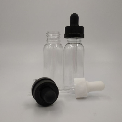 Superficie lisa 2 oz botellas de gotero de vidrio para el almacenamiento de líquidos