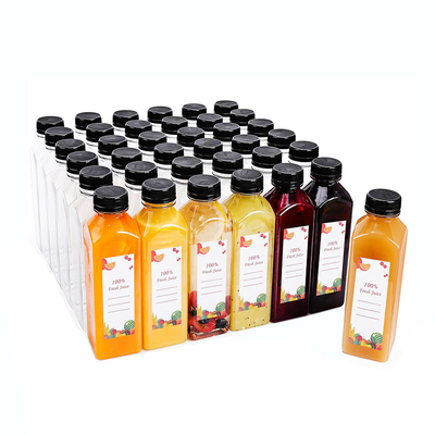 Botellas de plástico aisladas de té de leche con mango a prueba de fugas en diversas capacidades