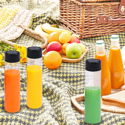Botellas de té de leche sin BPA con tornillo en la tapa Cuadrada Forma redonda y mango conveniente