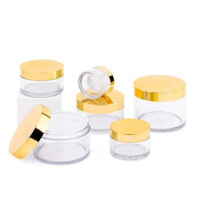 Jarrón cosmético transparente personalizable Conjunto de varios tamaños para maquillaje cuidado de la piel Sello sensible a la presión