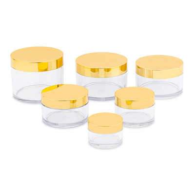 Jarrón cosmético transparente personalizable Conjunto de varios tamaños para maquillaje cuidado de la piel Sello sensible a la presión