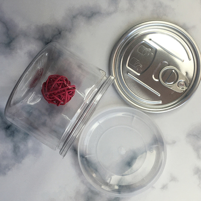 Jar de plástico cosmético personalizado con junta sensible a la presión y varias opciones de capacidad