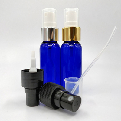 Botella de bomba cosmética PETG de 118 mm de altura con diseño en relieve