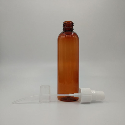 Botella redonda de PETG de acero inoxidable con bomba cosmética de 118 mm de altura